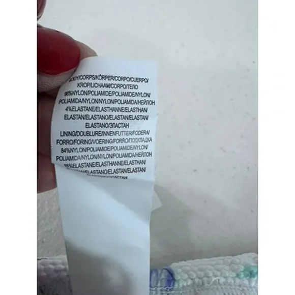 NWT!! "LA BLANCA" Mystic Palms,Shirred Band ,Hipster Bottoms SZ 6,Tropical,Ocean - Picture 6 of 8